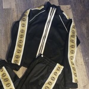 Gucci Black Bomber Jacket with Gold Accents